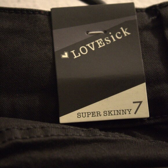 LOVEsick Black Over Dye Wash Super Skinny Jeans - Picture 7 of 7